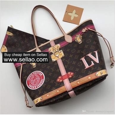 LV AA+ Single shoulder bag handbag celine new horse hair package rivet swing bird leopard grain bag