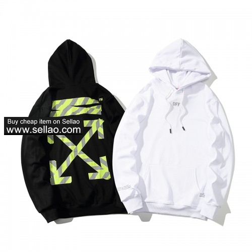 NEW! OFF-WHITE Men's Hooded Sweater Sing And Autumn Fashion Simple Casual Style