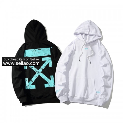 OFF-WHITE Men's NEW Hooded Sweater Cotton Fabric Back Print 2 Colours