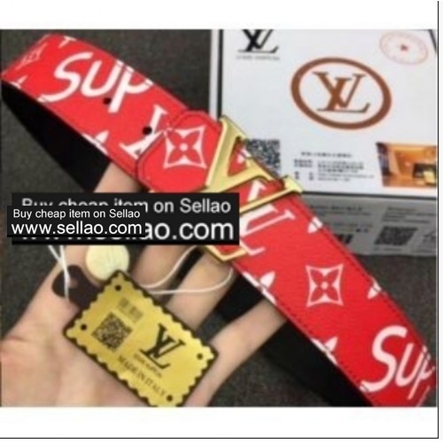 louis vuitton lv monogram leather belt belts with gold / silver buckle LV