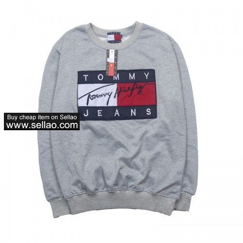 HOT!!  Tommy Men's Sweater Casual Round Neck Sweatshirt 9 Colors