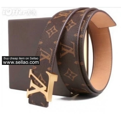 2019 Louis Vuitton INITIALES DAMIER GRAPHITE belt, leather