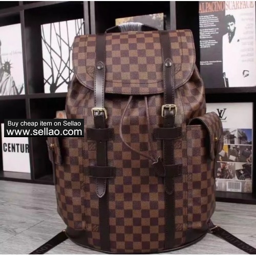 louis vuitton Man Large Leather bag Backpack Travel Equipment
