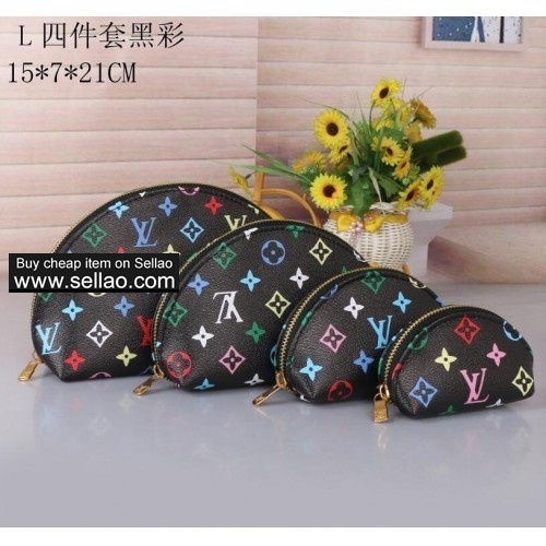 LV Women's Cosmetic Bags Fashion Famous Brands For Handbags Classic01al 4 Sets Casual Wallets Purses