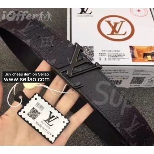womens mens louisvuitton lv leather belt graphite belts black buckle