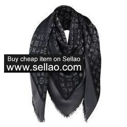 Louis Vuitton shawl Woman's scarf silver silk scarf