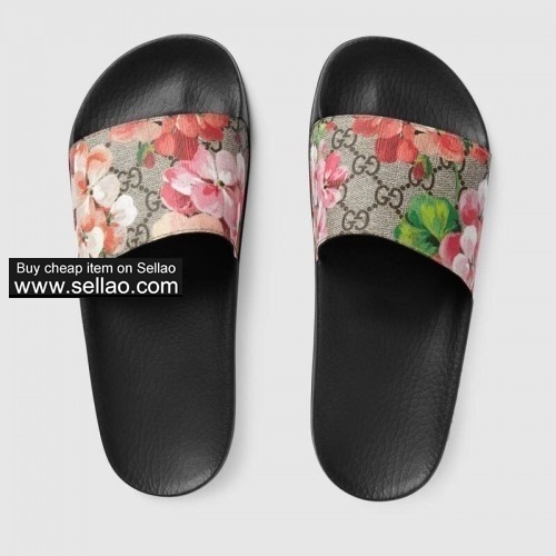2019 NEW MEN WOMEN Gucci Blooms Supreme slide sandal