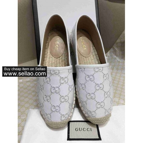 GUCCI new fisherman shoes white colors cow leather women's casual shoes Size 35-40 free shipping