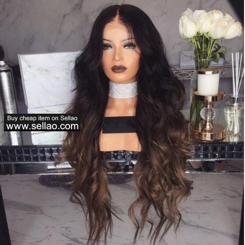 Woman's Wig set fashion gradient long curly hair