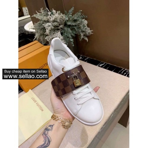 LV new casual women's shoes sports shoes running shoes leather face white colors size 34-42