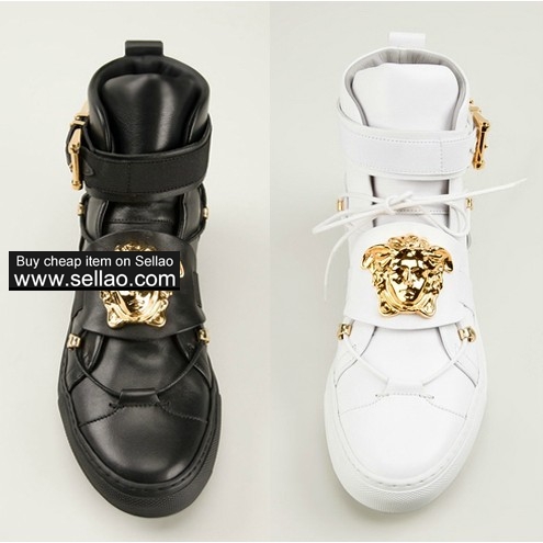 NEW VERSACE  MEN'S  WEST SNEAKERS RUNNING AIR SHOES  High quality leather