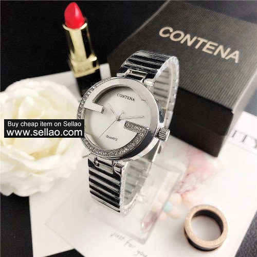 CONTENA Fashion Woman's Diamond Watch Exquisite Gorgeous 5 Colors
