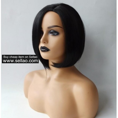 New Fashion Wig Ladies Black Short Hair Wig Set Free Shipping