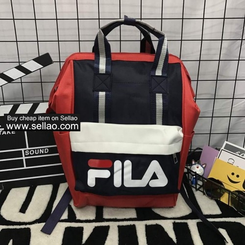 FILA Backpack Fashion Contrast Color Stitching Large Capacity Student Bag