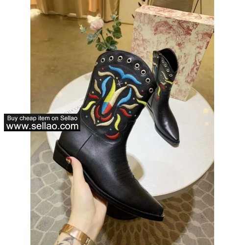 Women's black Dior Boots Cowhide Size 35-41
