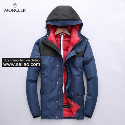 Moncler Winter Down Cotton Coat Men's  Windproof Jacket, Exquisite workmanship, With Cap