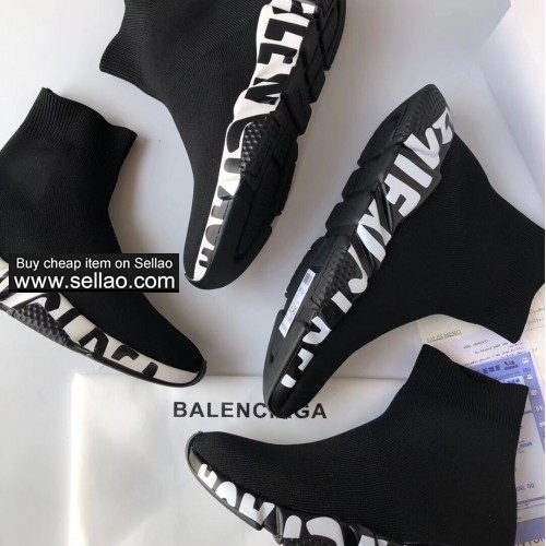 BALENCIAGA  Designer Sneakers Speed Trainer Black Fashion Flat Sock Boots Casual Shoes