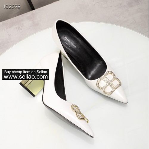 Balenciaga Women's High Heel  Leather Shoes