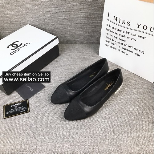 CHANEL Spring Ladies Fashion Flat Casual Shoes Sheepskin Fabric Exquisite Workmanship