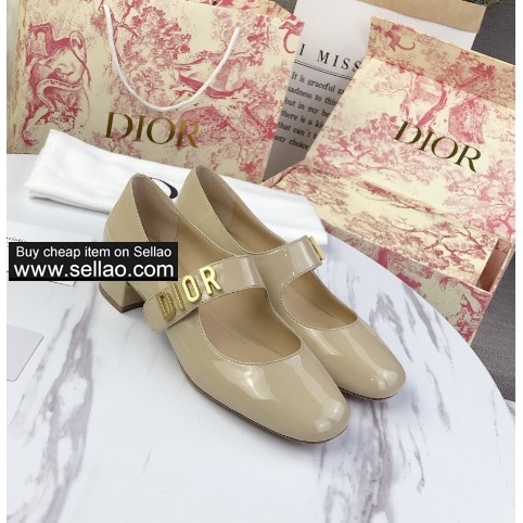 DIOR Spring Women's Leather Shoes Fashion Flat Casual Shoes Mary Jane Shoes