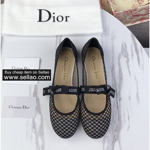 DIOR Women's Flat Casual Shoes Fashion Hollow Out Shoes Loafers
