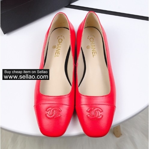 NEW CHANEL Women's Genuine Leather Flat Shoes Spring Fashion Casual Shoes