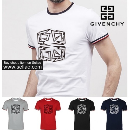 Givenchy Men's Summer T-Shirt Fashion Striped Short Sleeve 5 Colors