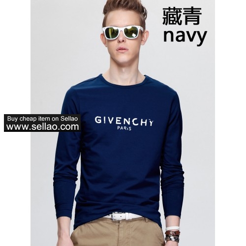 Givenchy Men's T-Shirt Fashion Slim Long Sleeve Top Bottoming Shirt
