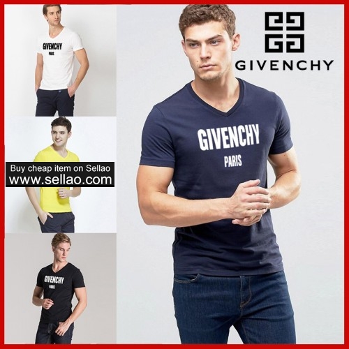 Givenchy Men's Summer T-Shirt Fashion Printed Cotton Breathable Short Sleeve