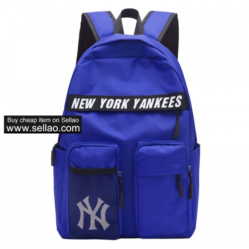 NYY Large Capacity Backpack Men's and Women's Schoolbag 4 Colors