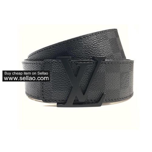 womens mens louis vuitton lv leather belt graphite belts black buckle