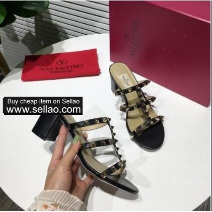 2020 Valentino Sandals High Heels Slippers 6.5 cm Mid Heel Size 35-40