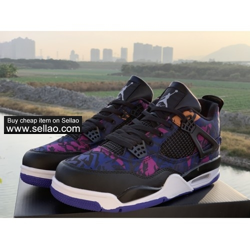 Fashion Air Jordan 4 Rush Violet Basketball Shoes On Sale Size 41-47