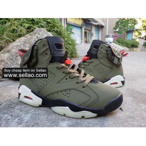 Fashion Travis Scott x Air Jordan 6 Basketball Shoes On Sale Size 41-47