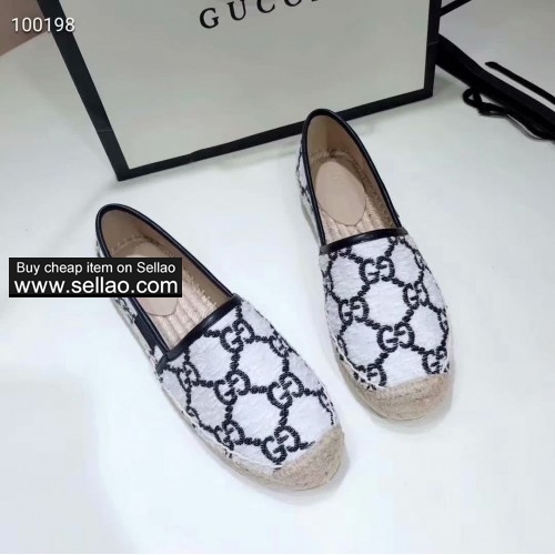 GUCCI Women's Shoes Fashion Printing Loafers Flat Shoes 3 Colors
