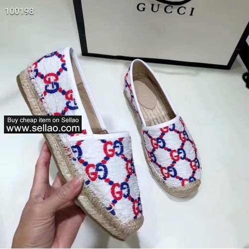 GUCCI Women's Shoes Fashion Printing Loafers Flat Shoes 3 Colors