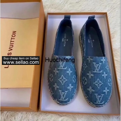 Louis Vuitton Loafers Fisherman Shoes WOMENS MENS Flat Casual Shoes