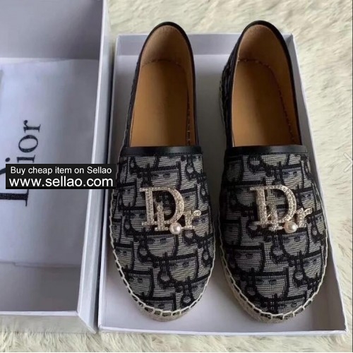 DIOR WOMENS Flat Shoes Fashion Casual Loafers Fisherman Shoes