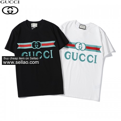 Gucci new LOGO embroidery round neck short sleeved, T-shirt for men 2-62 ioffer eBay best seller