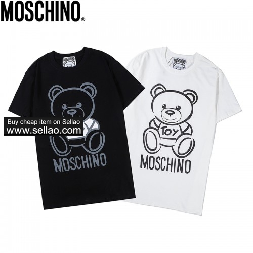 MOSCHINO new cute bear print short sleeve, men's and women's T-shirt 2-113 ioffer eBay best seller