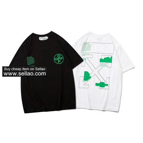 Off white new round neck short sleeve T-shirt, men's T-shirt 2-154 ioffer eBay best seller