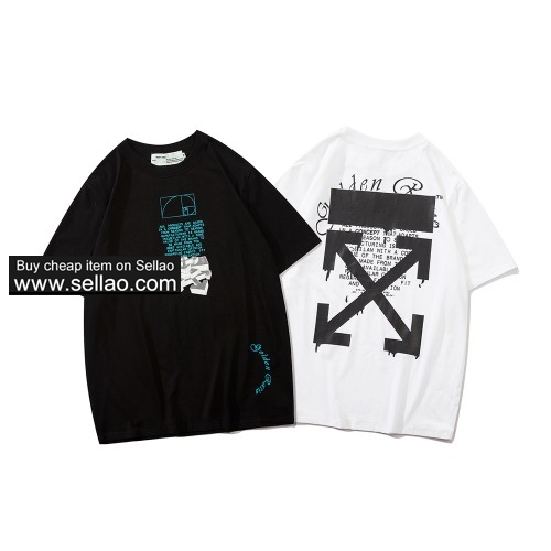 Off white new round neck short sleeve T-shirt, men's T-shirt 2-156 ioffer eBay best seller