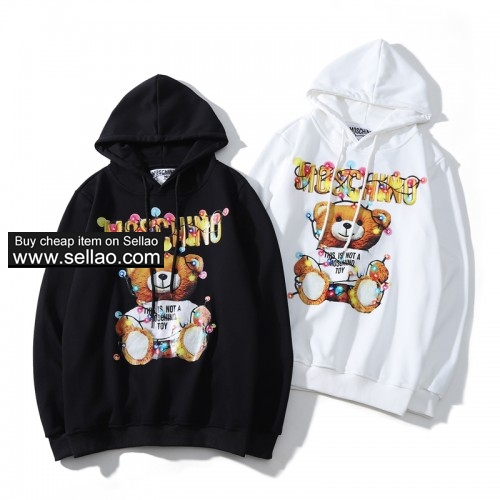 MOSCHINO police bear printed letter Hoodie, men's and women's 1-54 ioffer eBay best seller