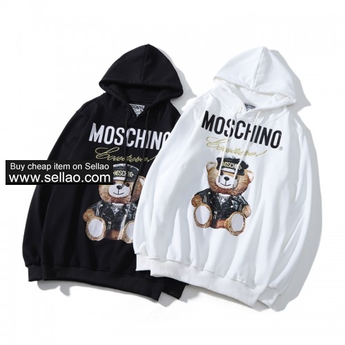 MOSCHINO police bear printed letter Hoodie, men's and women's 1-53  ioffer eBay best seller