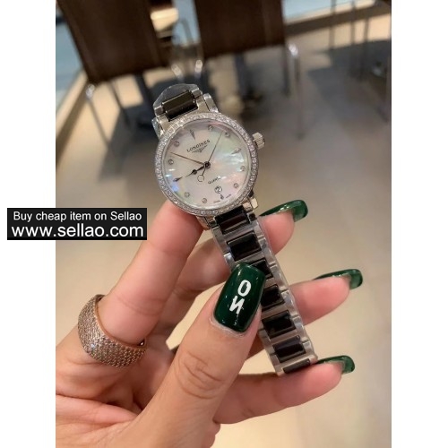 Fashionable luxury Longines Ladies quartz watch Ceramic woman's watch