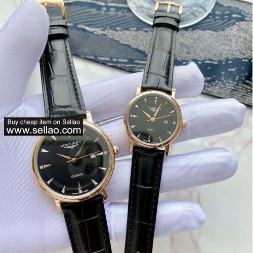 new Exquisite Longine Lovers series Quartz watches fashion for men and women watches