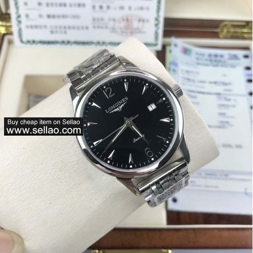 Classic contracted Popular men's leisure Longine series quartz watches Calendar watch
