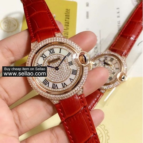2020 new Luxury fashion crocodile skin diamond watch cartier Ladies' quartz watch