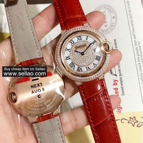 2020 new Luxury fashion crocodile skin diamond watch cartier Ladies' quartz watch