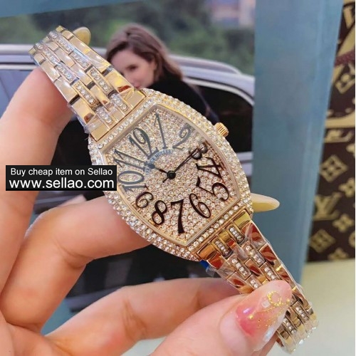 2020 Fashion Trends Luxury fashion full of diamond watches Franck Muller Cask Woman quartz watch